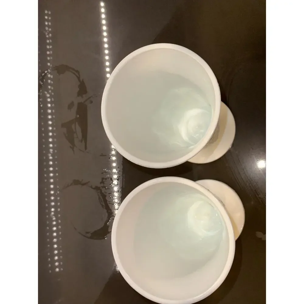 Set of 2 Vintage 10” Indiana Glass Colony Harvest Grape Milk Glass Vase